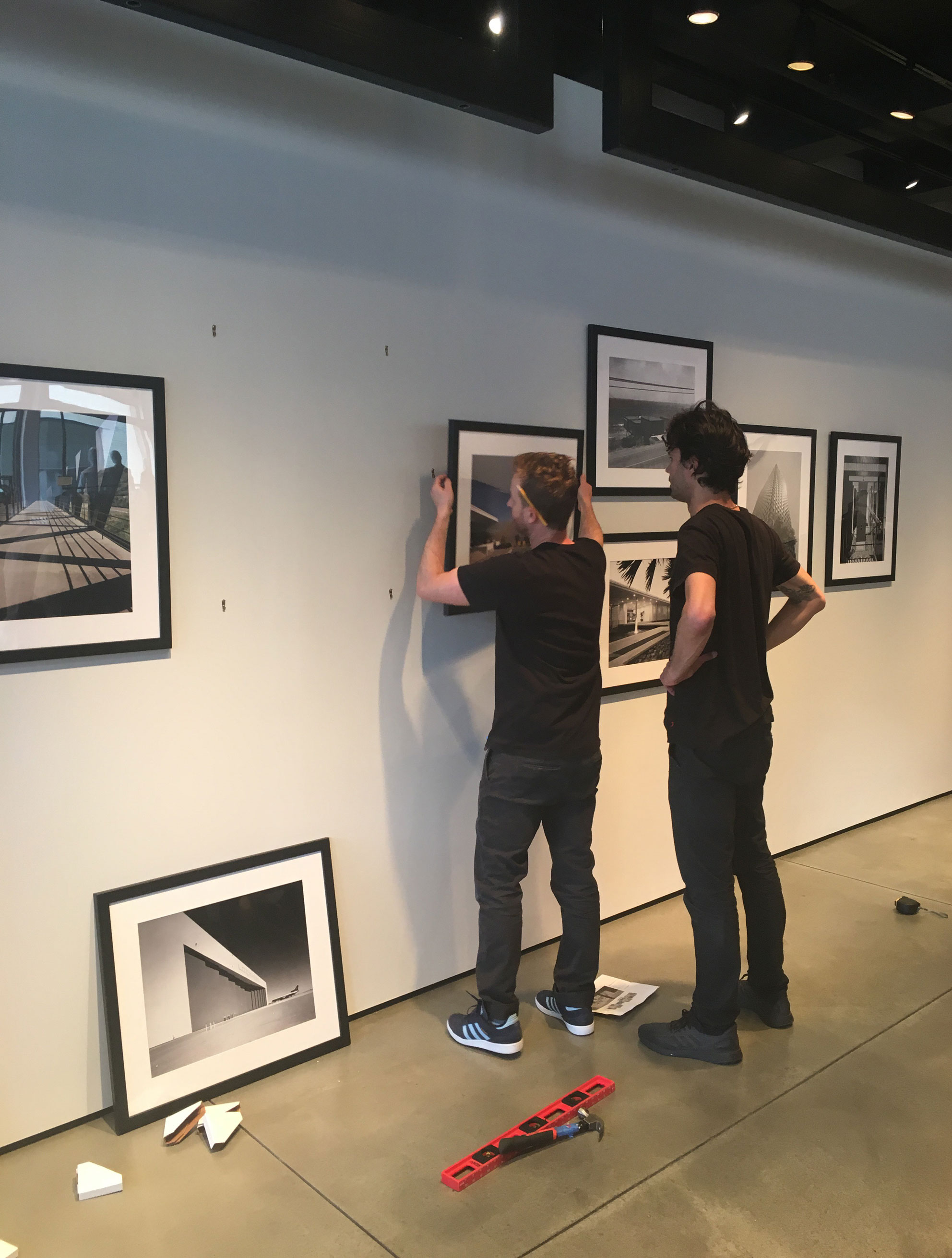 The install underway at Theory, New York