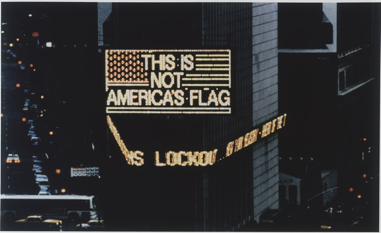 Logo For America (1987) by Alfredo Jaar