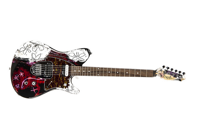 Pearl Thompson's guitar. Image courtesy of War Child USA