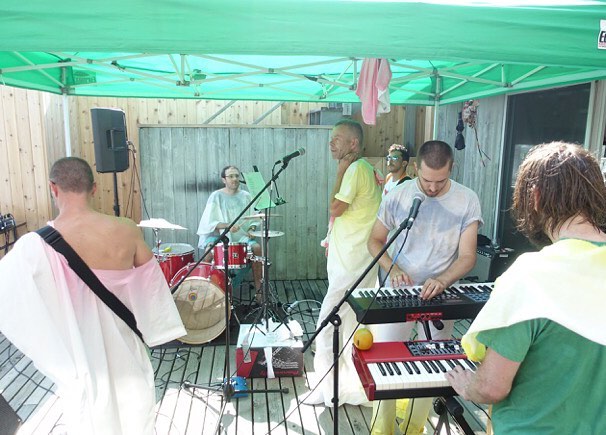 Wolfgang Tillmans (centre) with his band Fragile