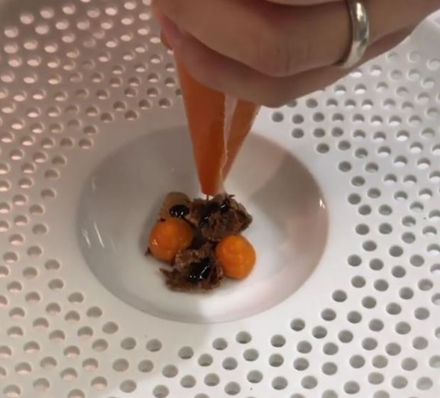 Massimo Bottura makes Tirami zucca. Image courtesy of Massimo's Instagram