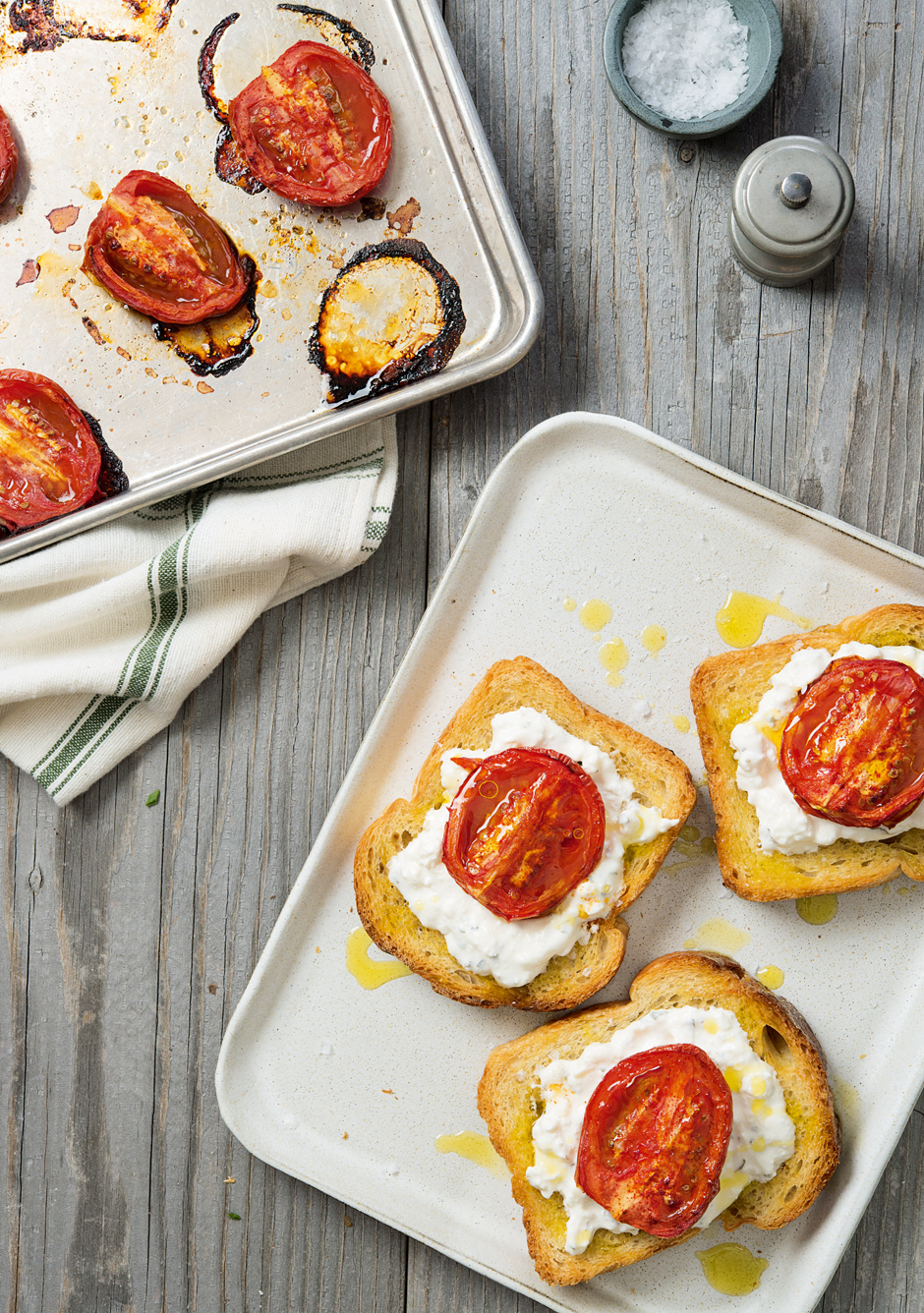 Roasted Tomato and Feta Cream Toast