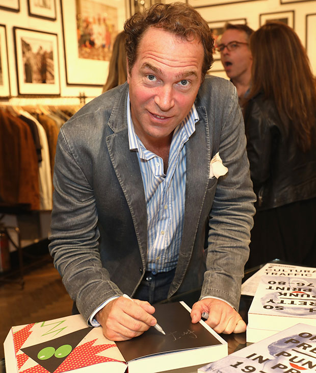 Toby Mott at the John Varvatos store in London for the launch of Oh So Pretty Punk in Print 1976-80