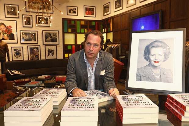 Toby Mott at the John Varvatos store in London for the launch of Oh So Pretty Punk in Print 1976-80