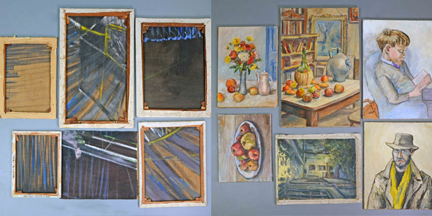 Bacon fragments (left) and Todd's originals (right)