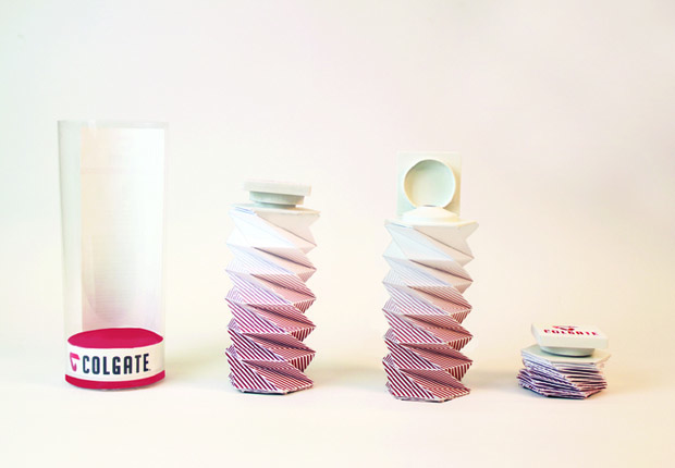 Nicole Pannuzzo's toothpaste tube prototype. Photography by Collin Hughes