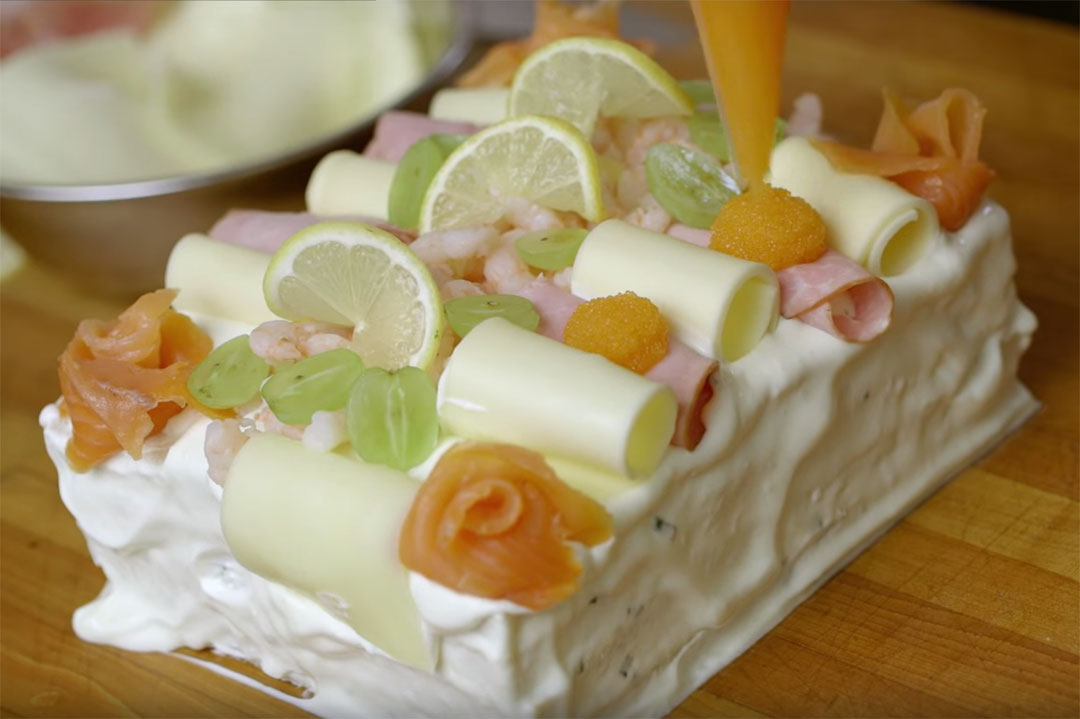 Magnus Nilsson's sadwich torte, as prepared on PBS's Mind of a Chef