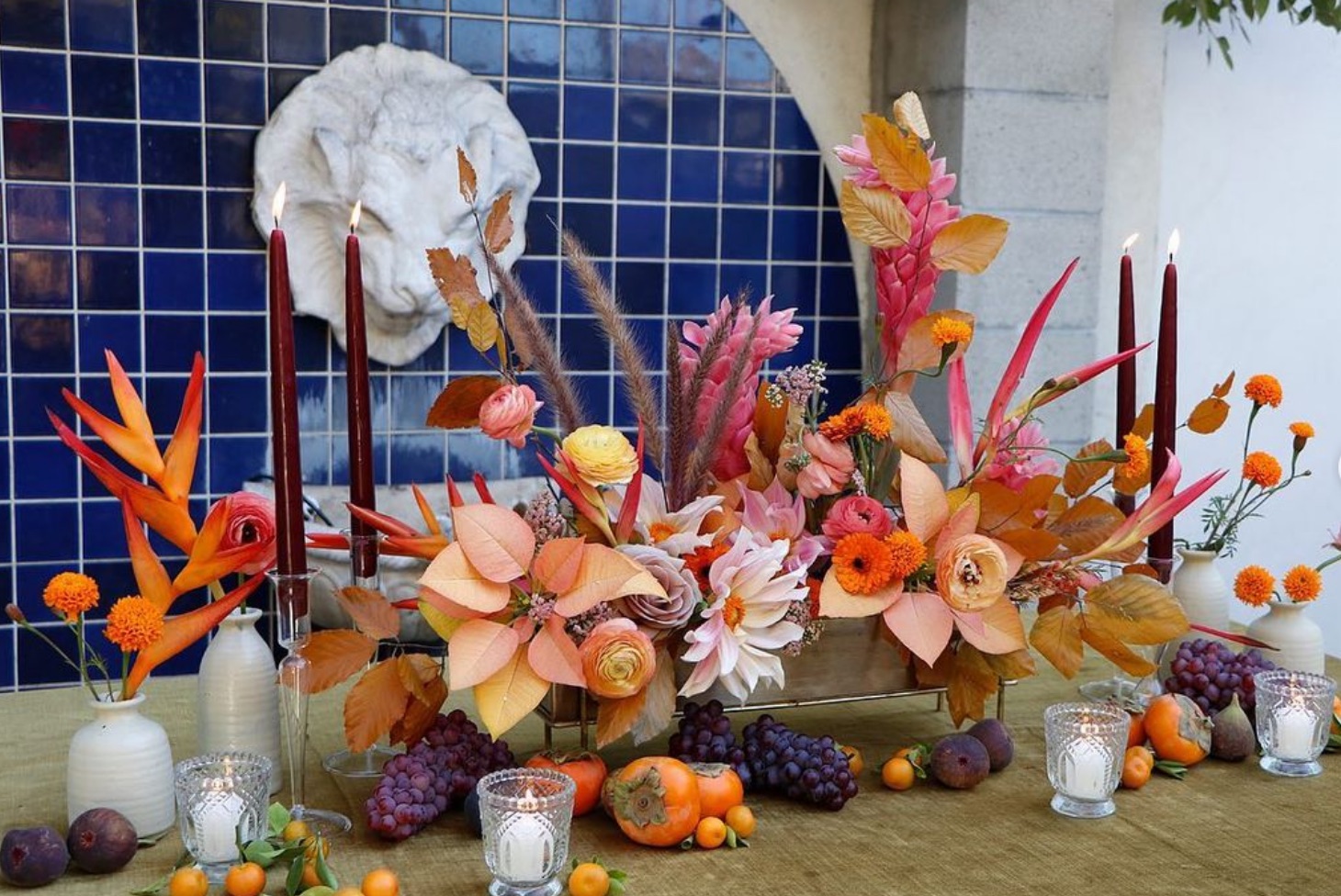 The Putnams' tropical Thanksgiving display