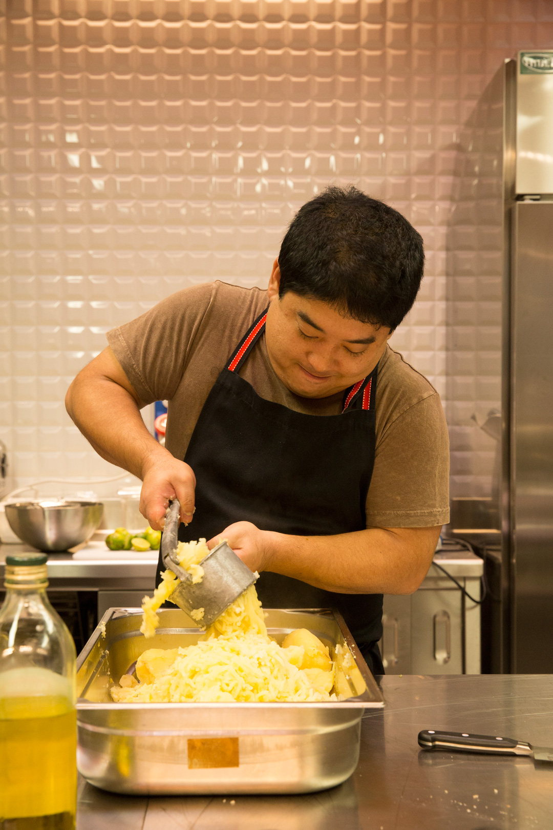 Mitsuharu Tsumura at Refettorio Ambrosiano, as reproduced in Bread is Gold