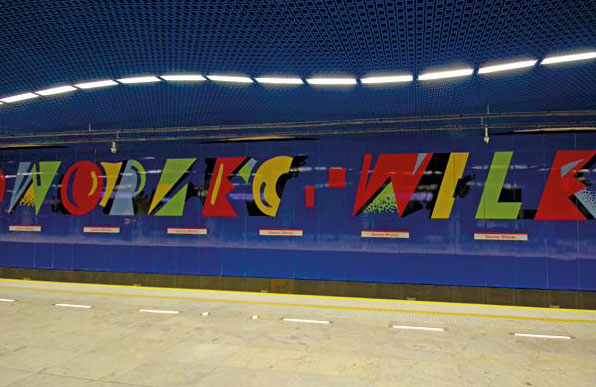 Signage for Warsaw Metro - Wojciech Fangor