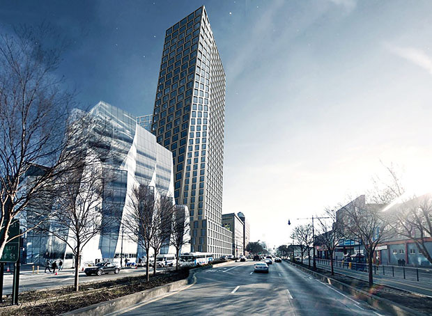 New renderings of 76 Eleventh Avenue by BIG. Image courtesy of BIG