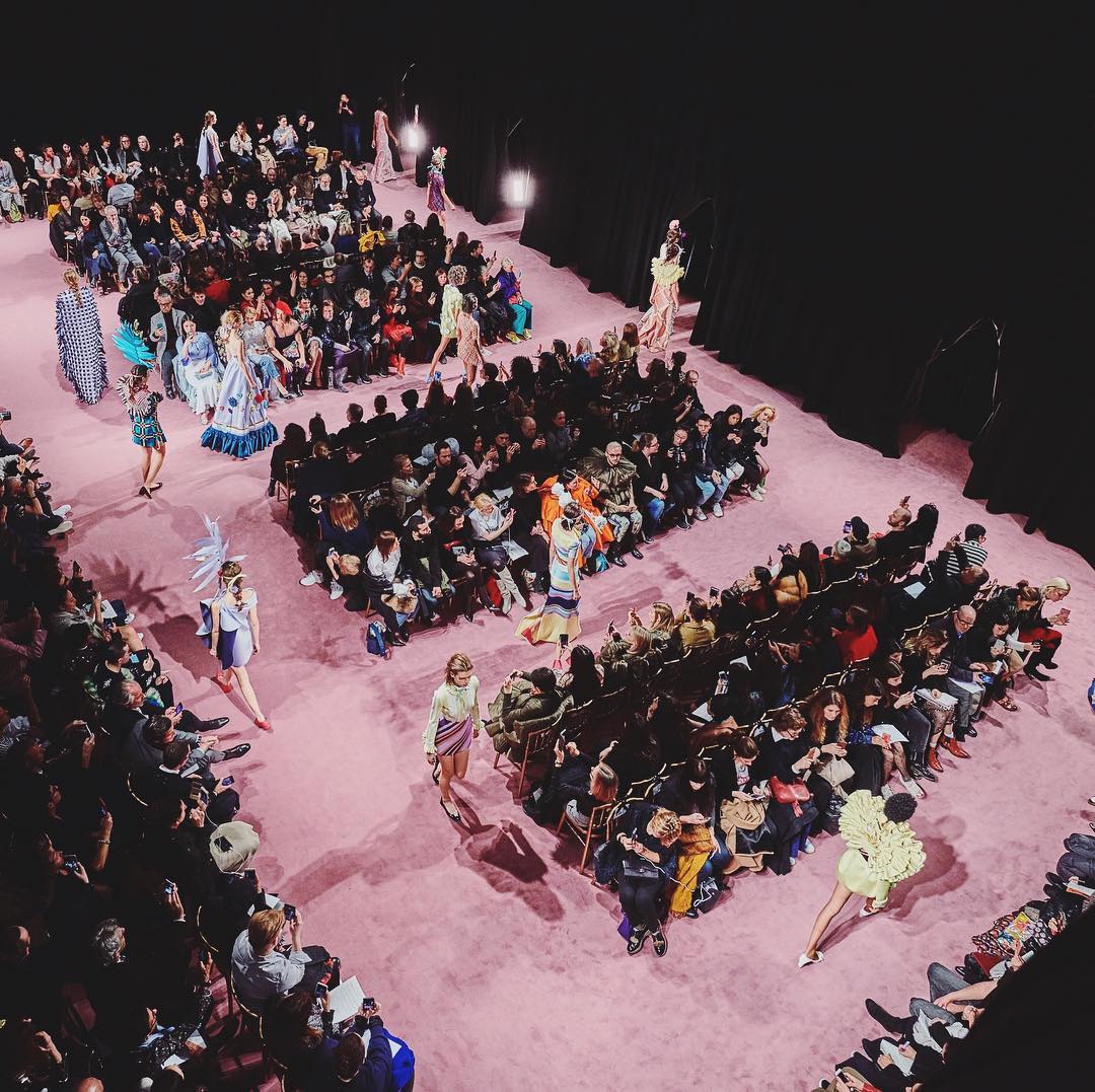 Bureau Betak's show for Viktor&Rolf's S/S 2018 collection. Image courtesy of Bureau Betak's Instagram