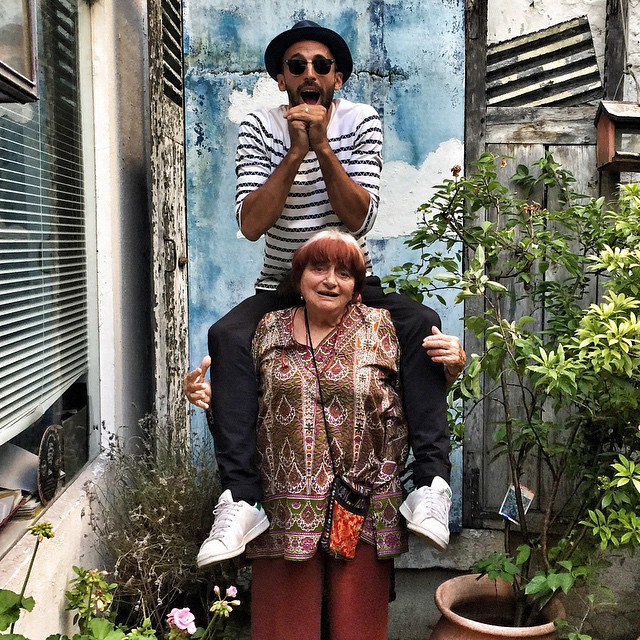 JR and Agnès Varda, co-directors of the Oscar-nominated documentary, Faces Places 