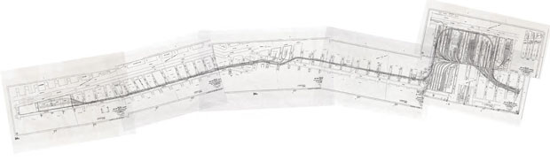 Engineering drawings of the elevated viaduct, 1927