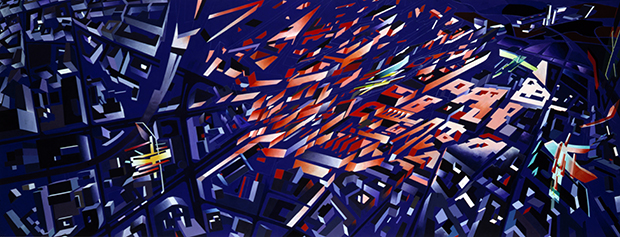 Victoria City Aerial, 1988, © Zaha Hadid Architects