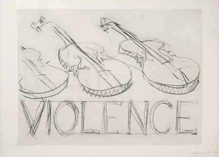 Violins/Violence (1985) by Bruce Nauman