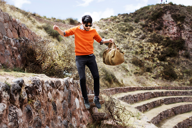 Virgilio Martinez in the Ican ruins at Moray, in Peru. Photo by Daniel Silva