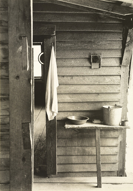 Washroom in the Dog Run at Floyd Burroughs's Home, Hale County, Alabama, 1936 by Walker Evans. From The Photography Book