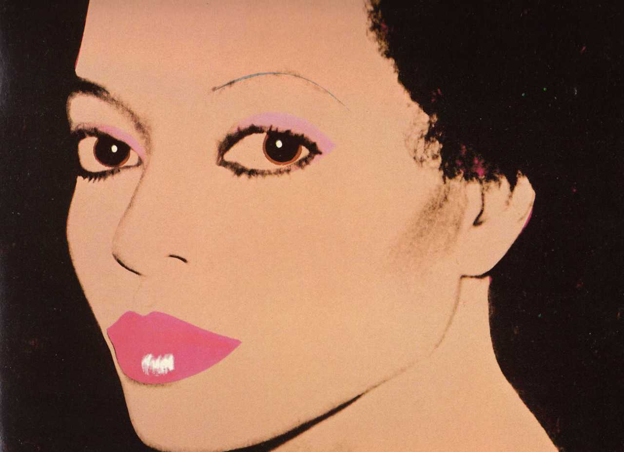 Detail from Diana Ross (1980) by Andy Warhol