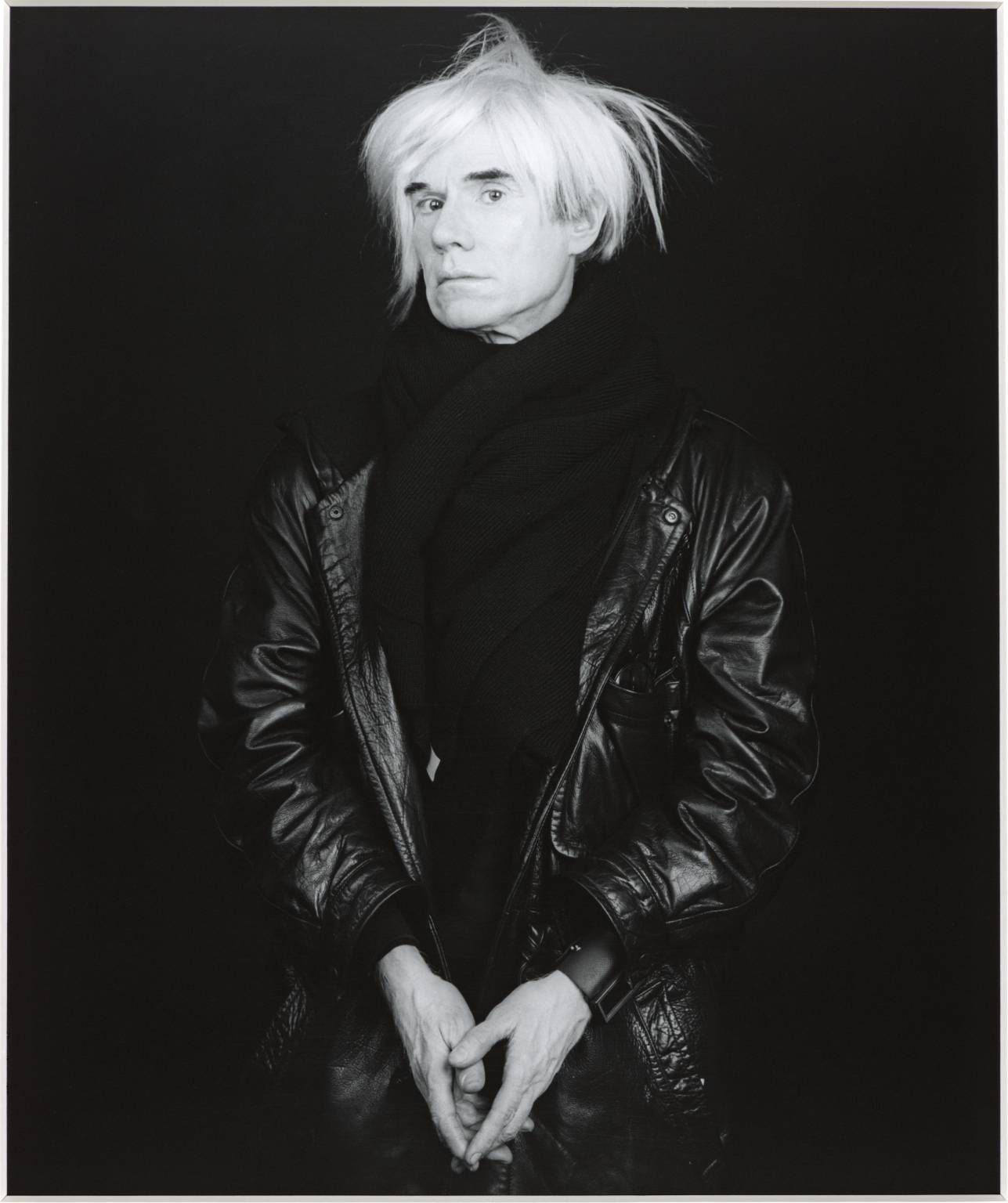 Andy Warhol, 1986 by Robert Mapplethorpe. As displayed in Warhol. Mechical Art