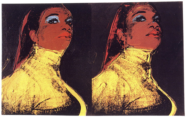 Andy Warhol, Ladies and Gentlemen, 1975. Synthetic polymer and silkscreen ink on canvas, in 2 parts, Collection Stephanie Seymour, Courtesy The Brant Foundation, Greenwich, Conn. Art © 2014 The Andy Warhol Foundation for the Visual Arts, Inc./Artists Rights Society (ARS), New York