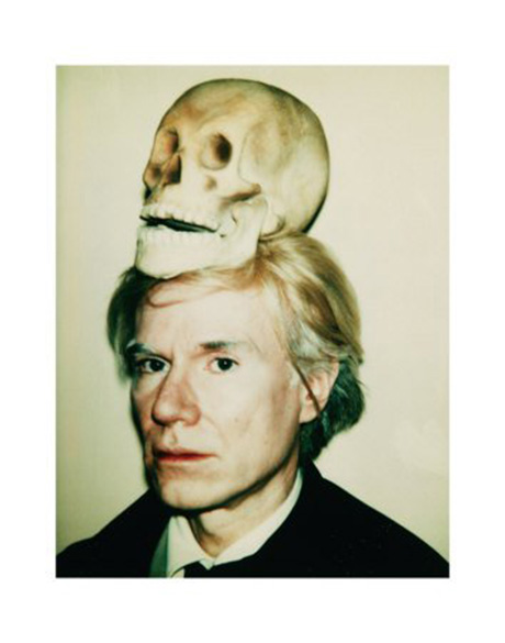 Self portrait with skulls - Andy Warhol