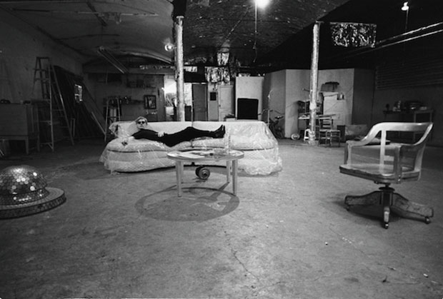 Andy with Mirrored Disco Ball, 1965-1967, by Stephen Shore. From Warhol Underground