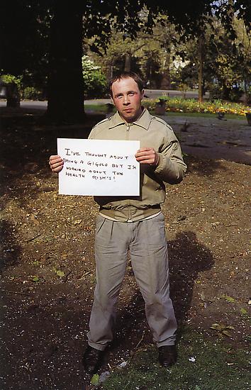 From Signs that say what you want them to say not Signs that say what someone else wants you to say (1992-1993) by Gillian Wearing