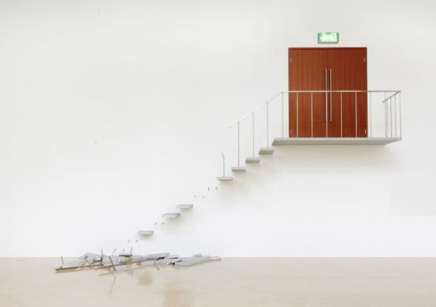 Emergency Exit (2015) by Elmgreen & Dragset. As featured in The Well FairThis work will feature in The Well Fair