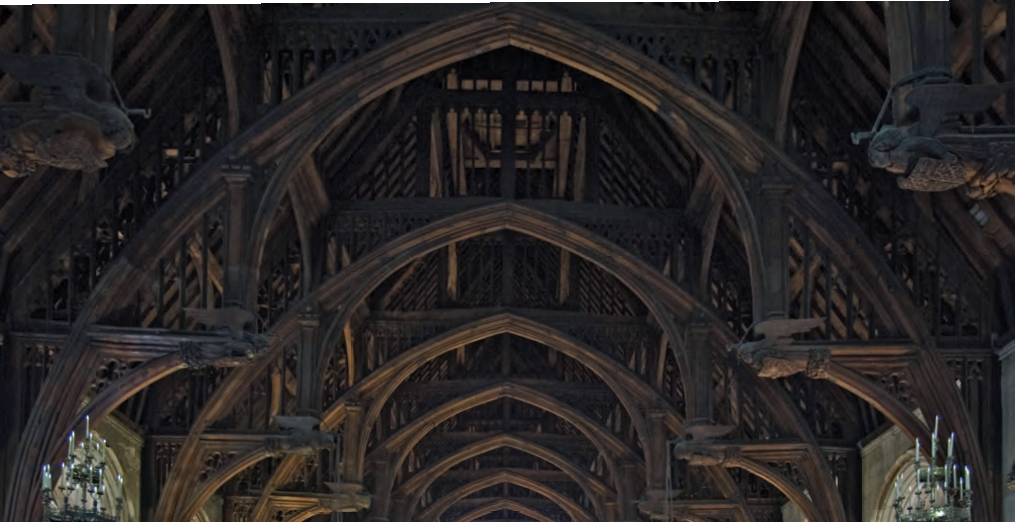 Roof of Westminster Hall, London, UK, 1397, Hugh Herland. As reproduced in Wood