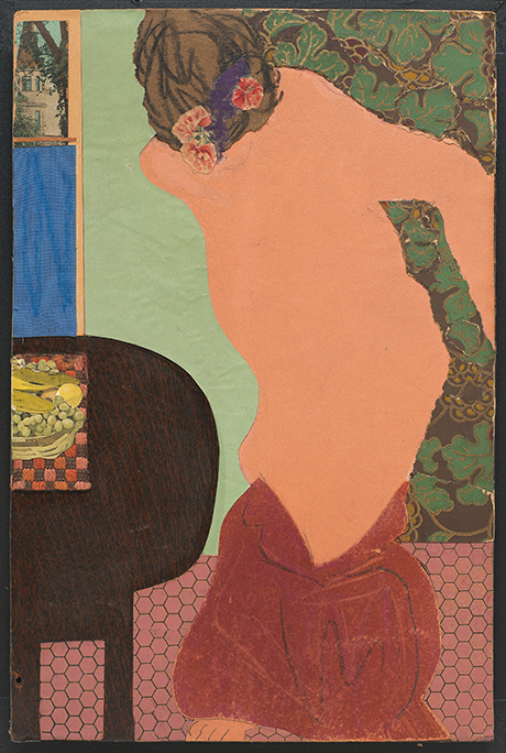 Judy Undressing, 1960 by Tom Wesselmann.  Mixed media and collage on board 12 1/4 x 8 inches (31.1 x 20.3 cm) Collection of Claire Wesselmann Art © Estate of Tom Wesselmann/Licensed by VAGA, New York, NY, Photo Credit: Jeffrey Sturges