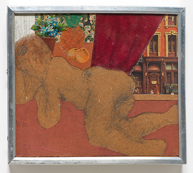 14th Street Nude #1, 1960 Mixed media and collage on board. 4 5/8 x 5 1/4 inches (11.7 x 13.3 cm) Art © Estate of Tom Wesselmann/Licensed by VAGA, New York, NY, Photo Credit: Jeffrey Sturges