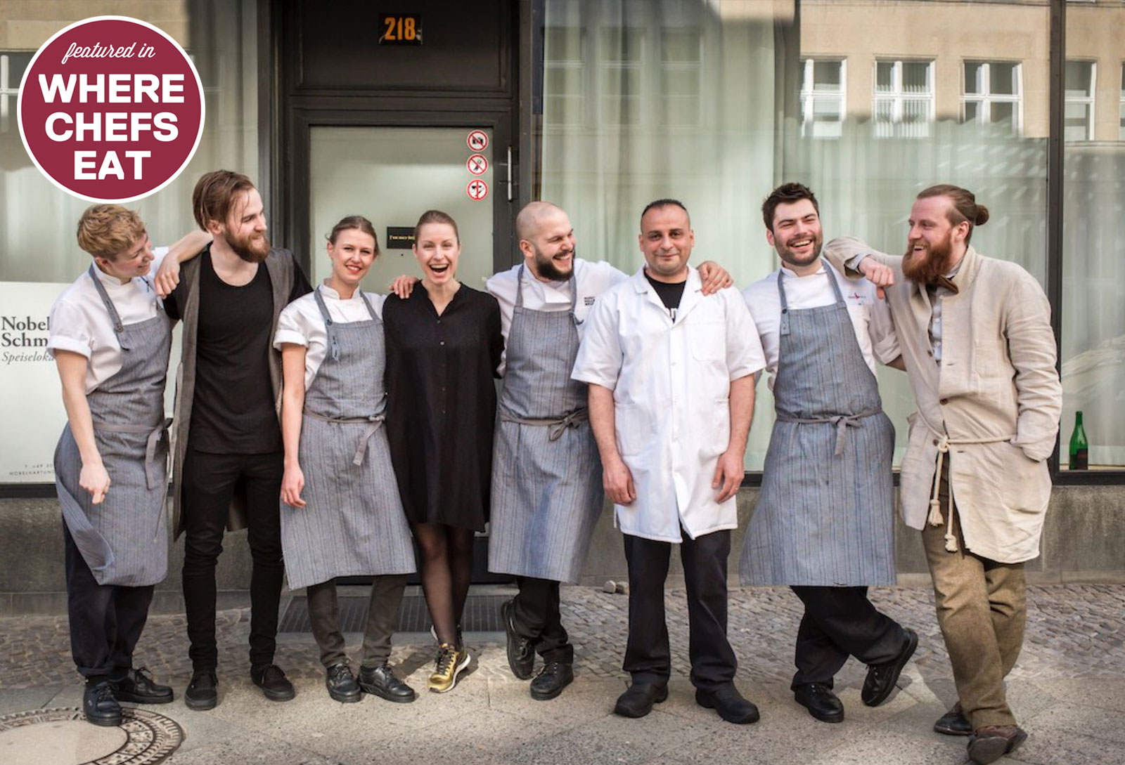 Th team behind (or rather in front of) Nobelhart & Schmutzig - photo by Caroline Prange courtesy Nobelhart & Schmutzig