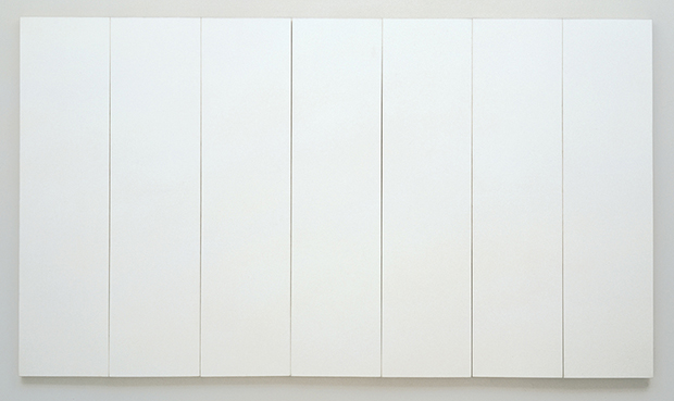 White Painting (seven panel) (1951) by Robert Rauschenberg