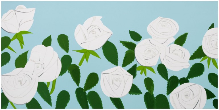 White Roses (2014) by Alex Katz