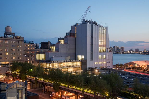 Twilight at the Whitney construction site. Photograph by Timothy Schenck