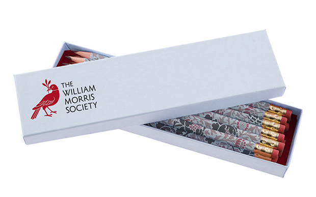 The William Morris Society's pencils by Pentagram. Image courtesy of Pentagram