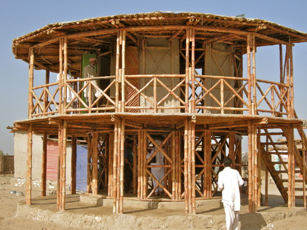 Women's Center, Darya Khan, Pakistan, designed by Yasmeen Lari. Image courtesy of RIBA