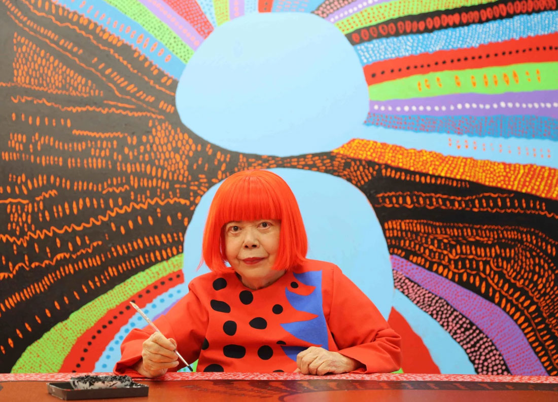 Portrait of Yayoi Kusama, © Yayoi Kusama. Image courtesy of Victoria Miro