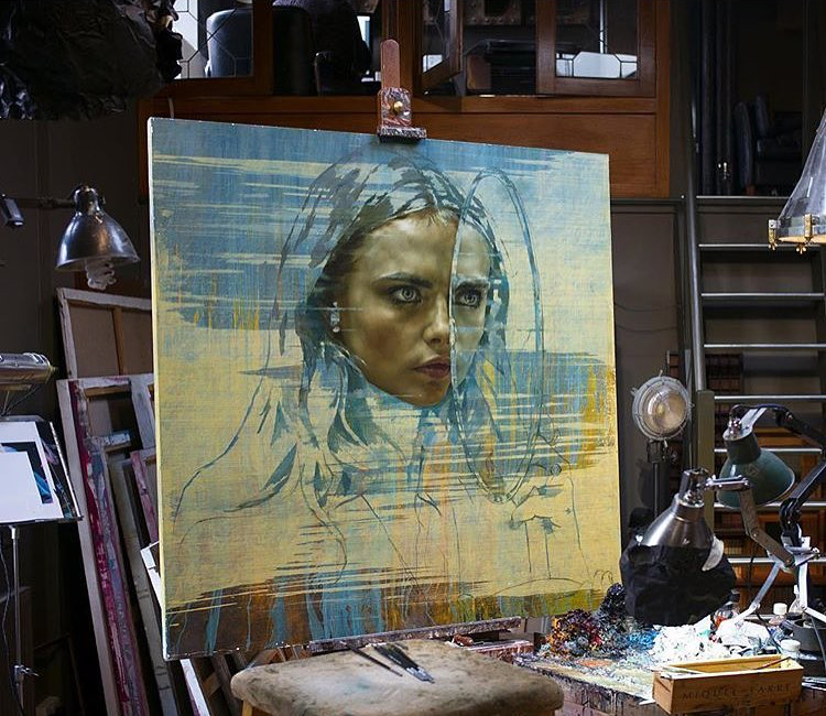 Jonathan Yeo's portrait of Cara Delevingne. Image courtesy of Jonathan Yeo's Instagram