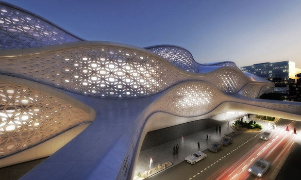 King Abdullah Financial District metro station, Riyadh, Saudi Arabia - Zaha Hadid