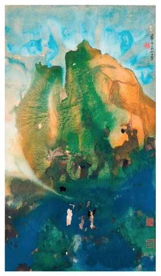 Summer on California Mountain (1967) by Zhang Daqian. From Christie's Hong Kong 30 Years sale