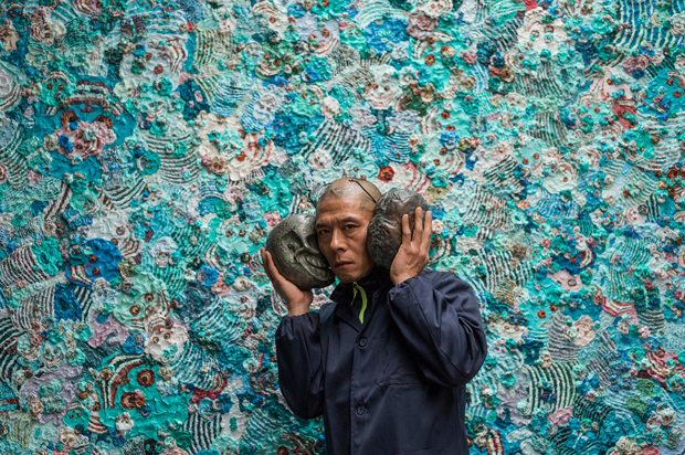 Zhang Huan photographed at Pace London