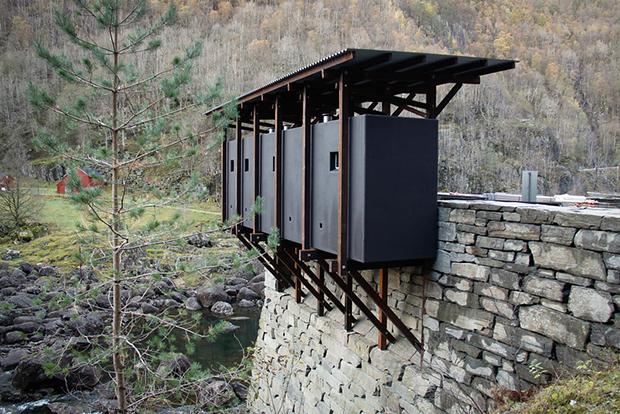 Peter Zumthor's service building for Allmannajuvet gorge, Ryfylke, Norway. Photography by Arne Espeland 